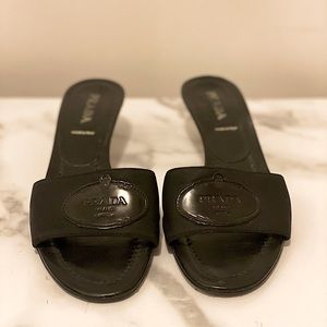 Authentic Black Prada kitten heels
